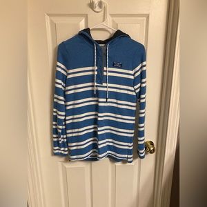 LL Bean | Like New - Blue & White Striped Hoodie. Size XS